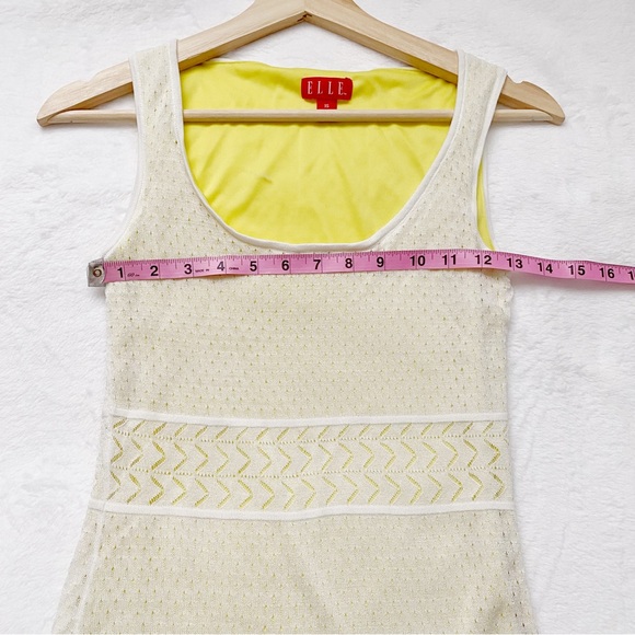 White Crocheted Lace Dress with Contrasting Slip - Picture 3 of 9